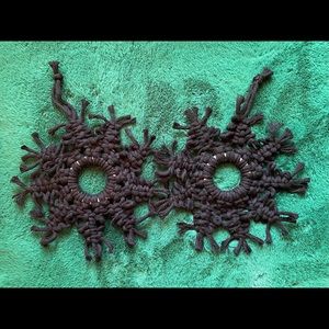 Handmade Macrame Crochet Snowflake Ornaments